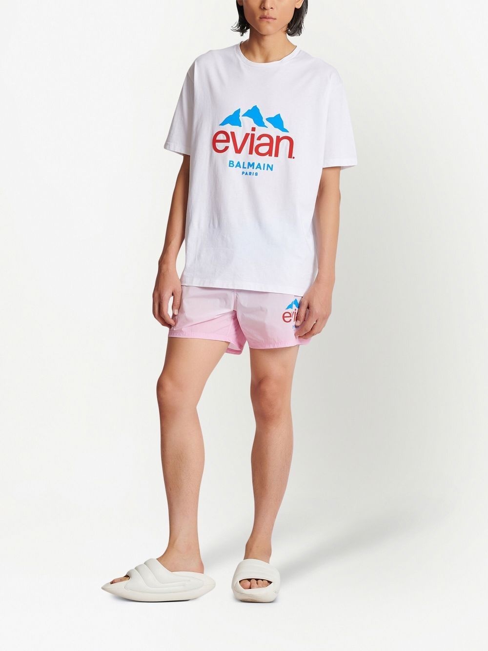 x Evian logo-print T-shirt - 2