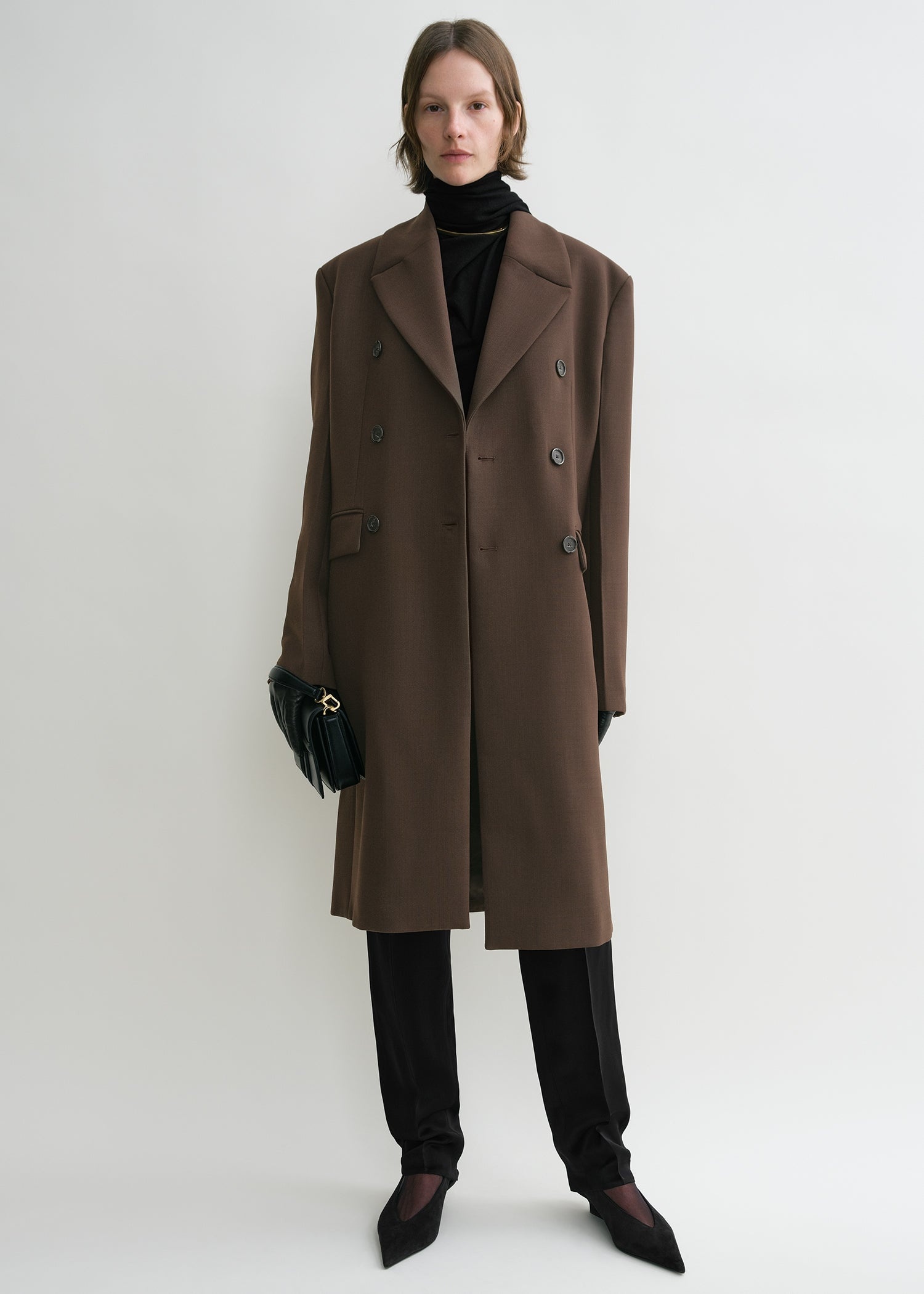 Broad midi coat bark - 2
