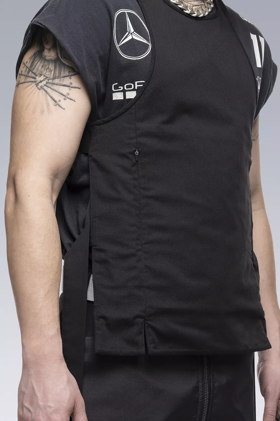 V5S-S HD Cotton Reversible Vest Black - 14