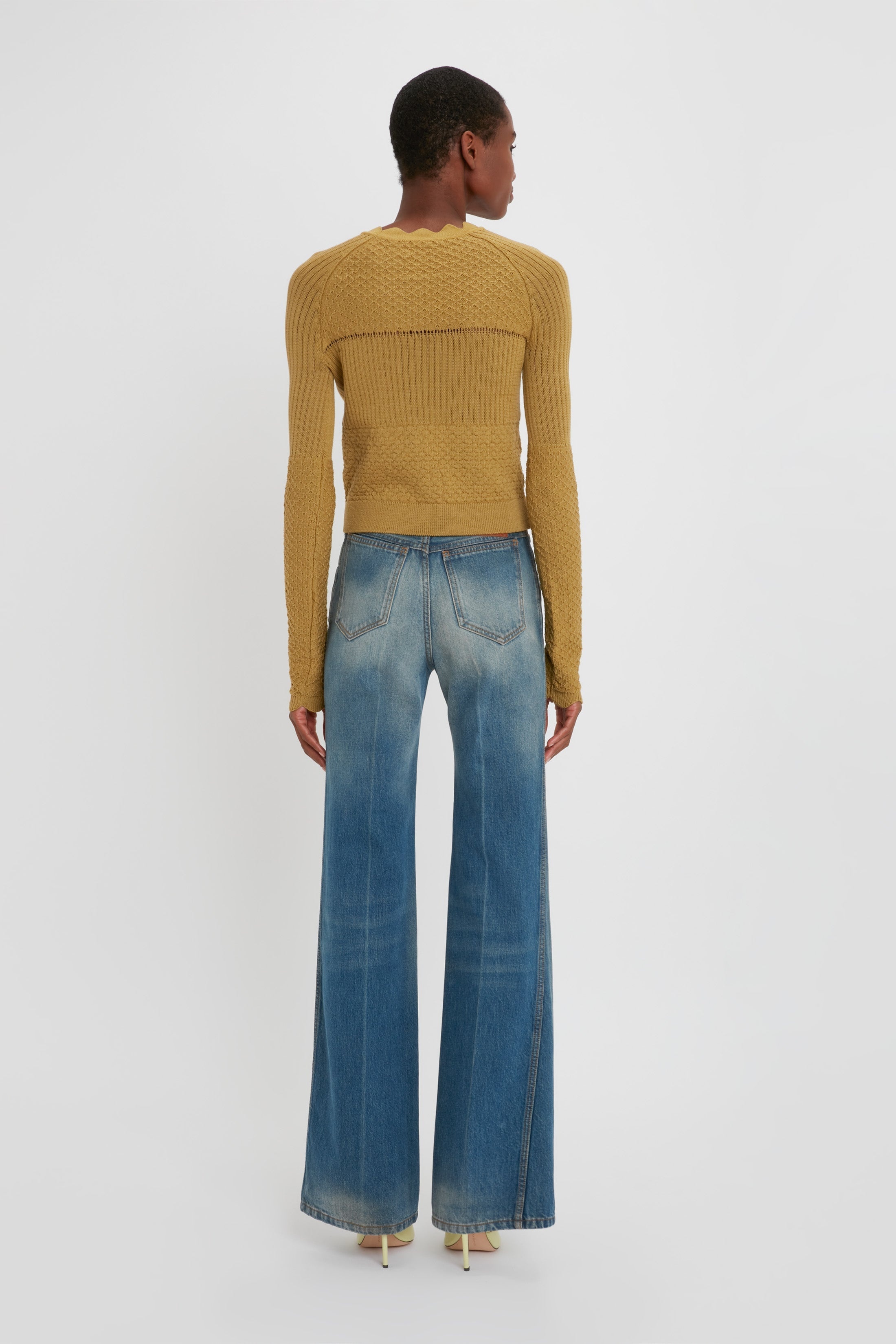 Long Sleeve Jumper In Olive - 5