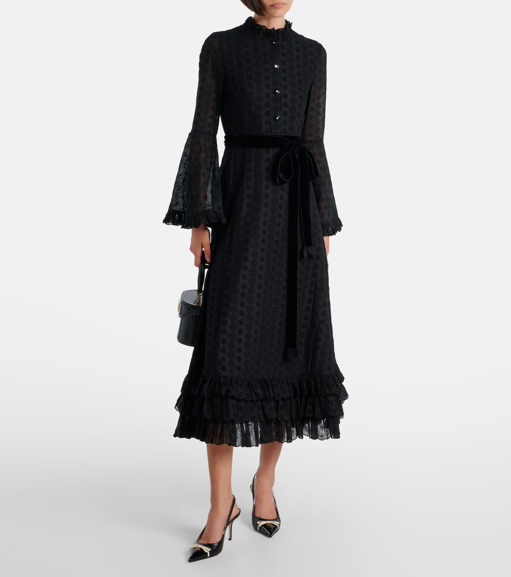 Daisy Sangallo belted cotton shirt dress - 2