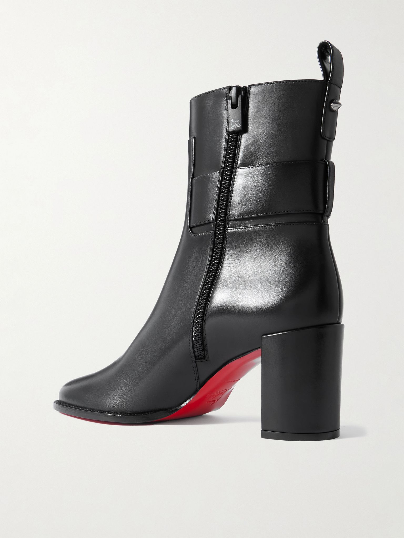 Booty Lock 70 embellished leather ankle boots Black - 3