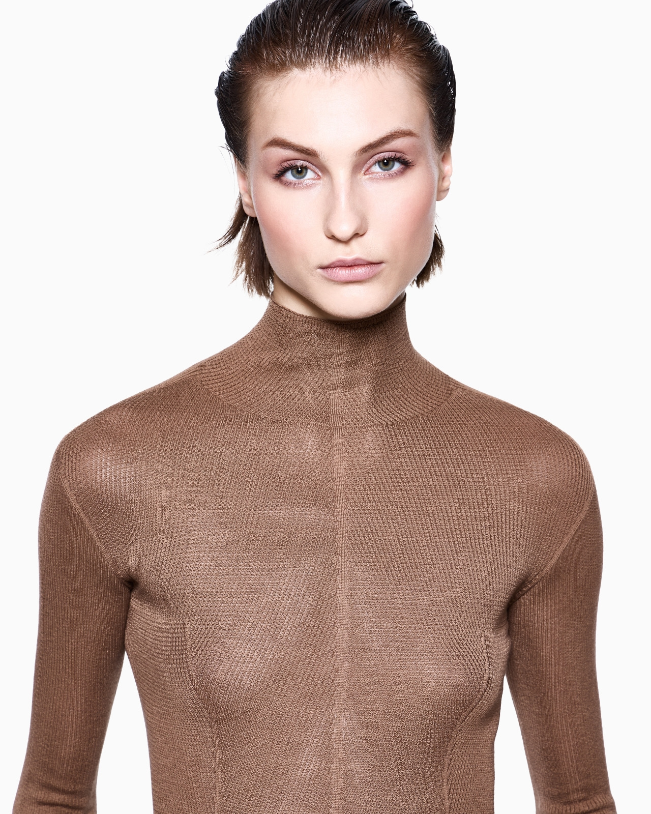 MOCK-NECK SILK JUMPER - 5
