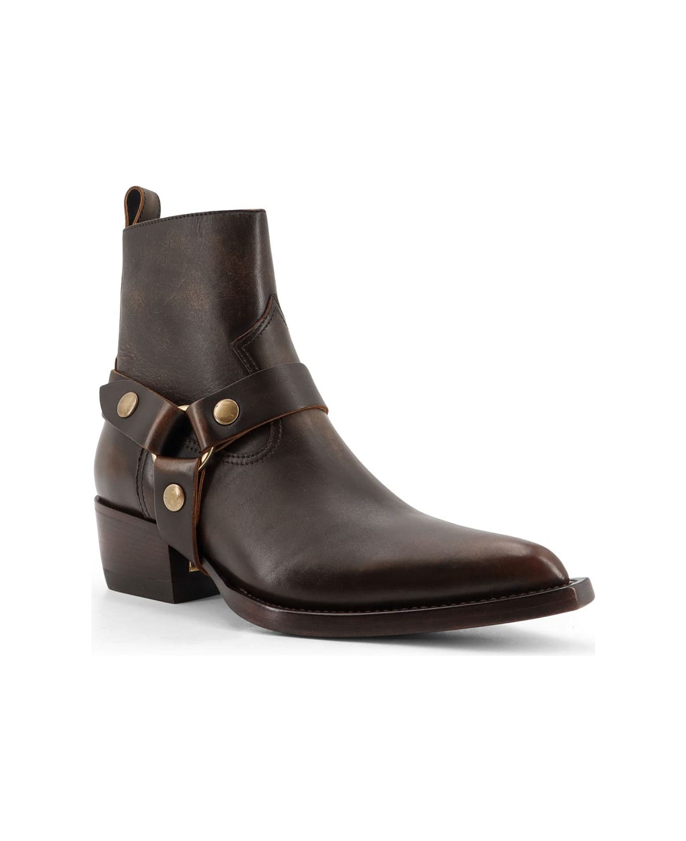 Debbie Distressed Leather Boots - 2
