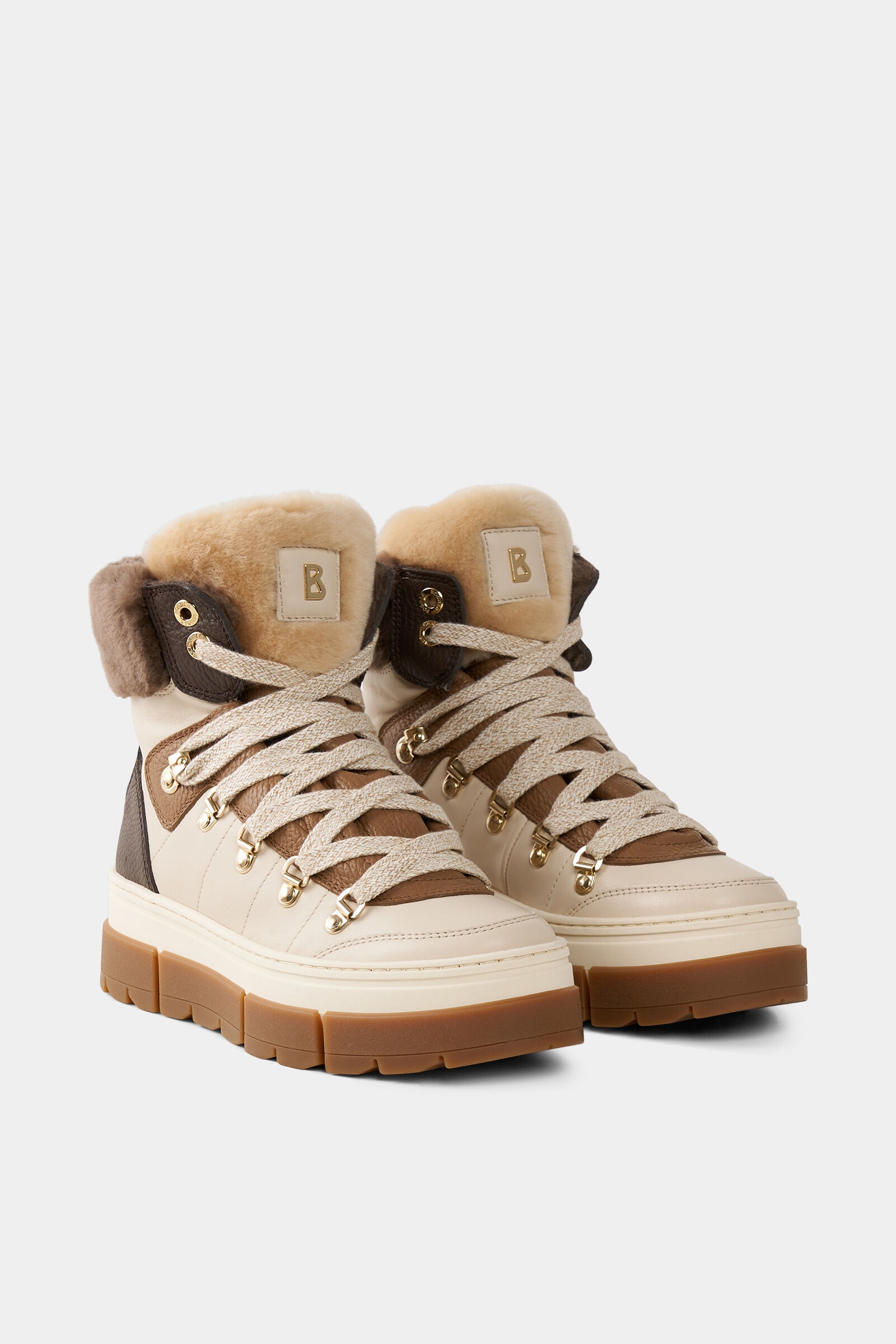 Vaduz Lace-up boots in Beige/﻿﻿Brown - 3