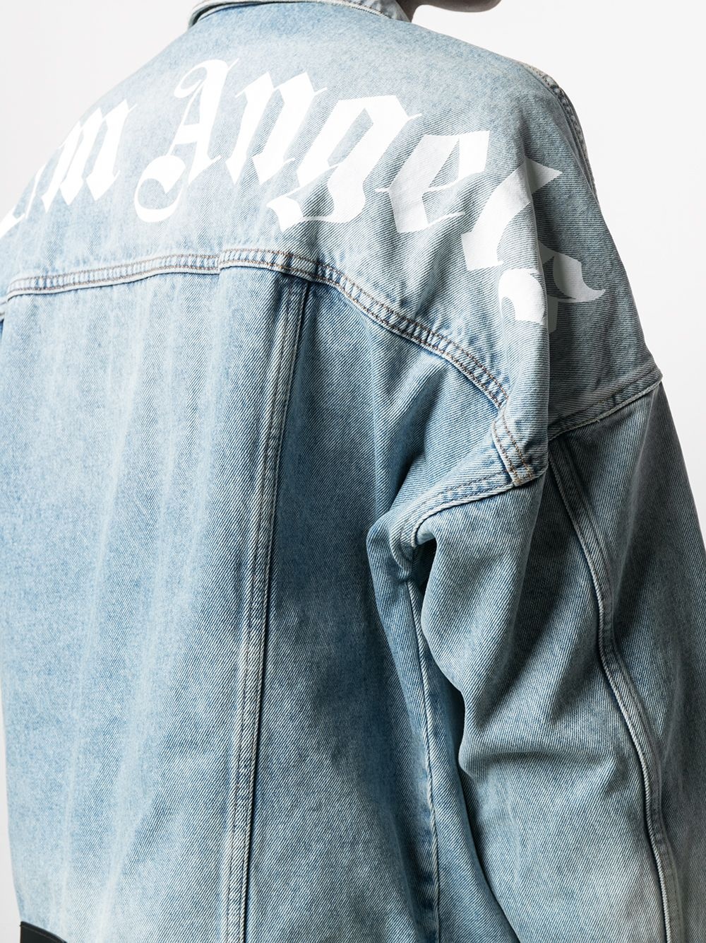 Logo Over denim jacket - 5