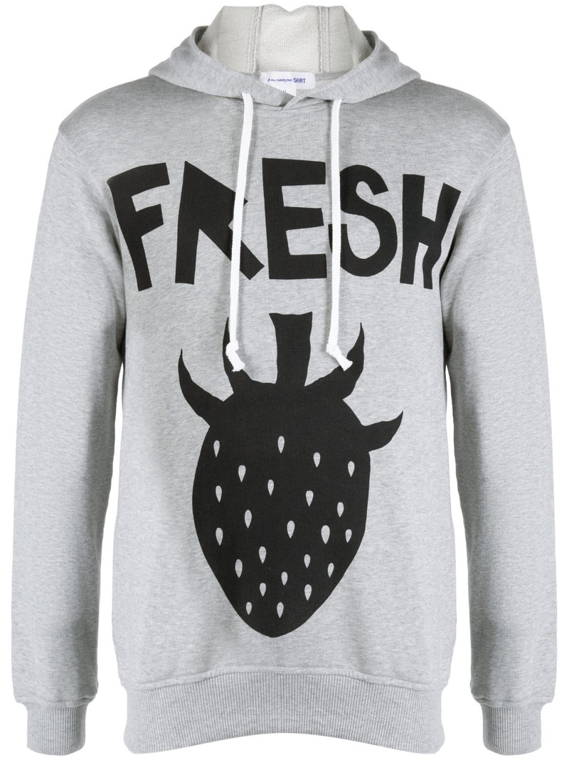 graphic-print cotton hoodie 1