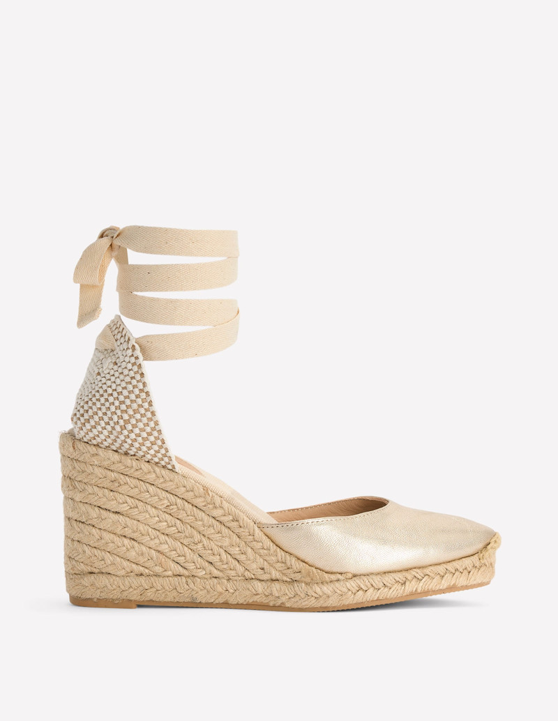 Cassie high wedge espadrille-Gold 1