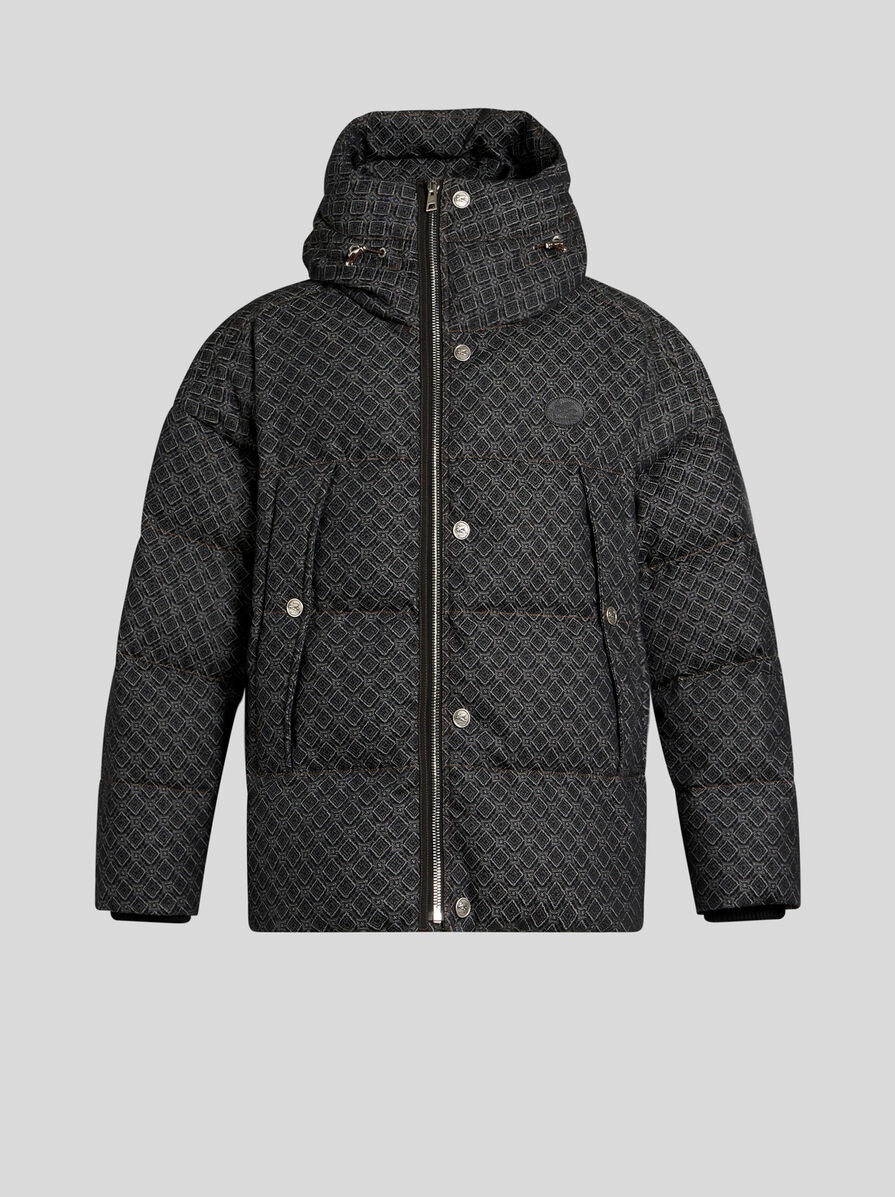 JACQUARD DENIM DOWN JACKET - 1