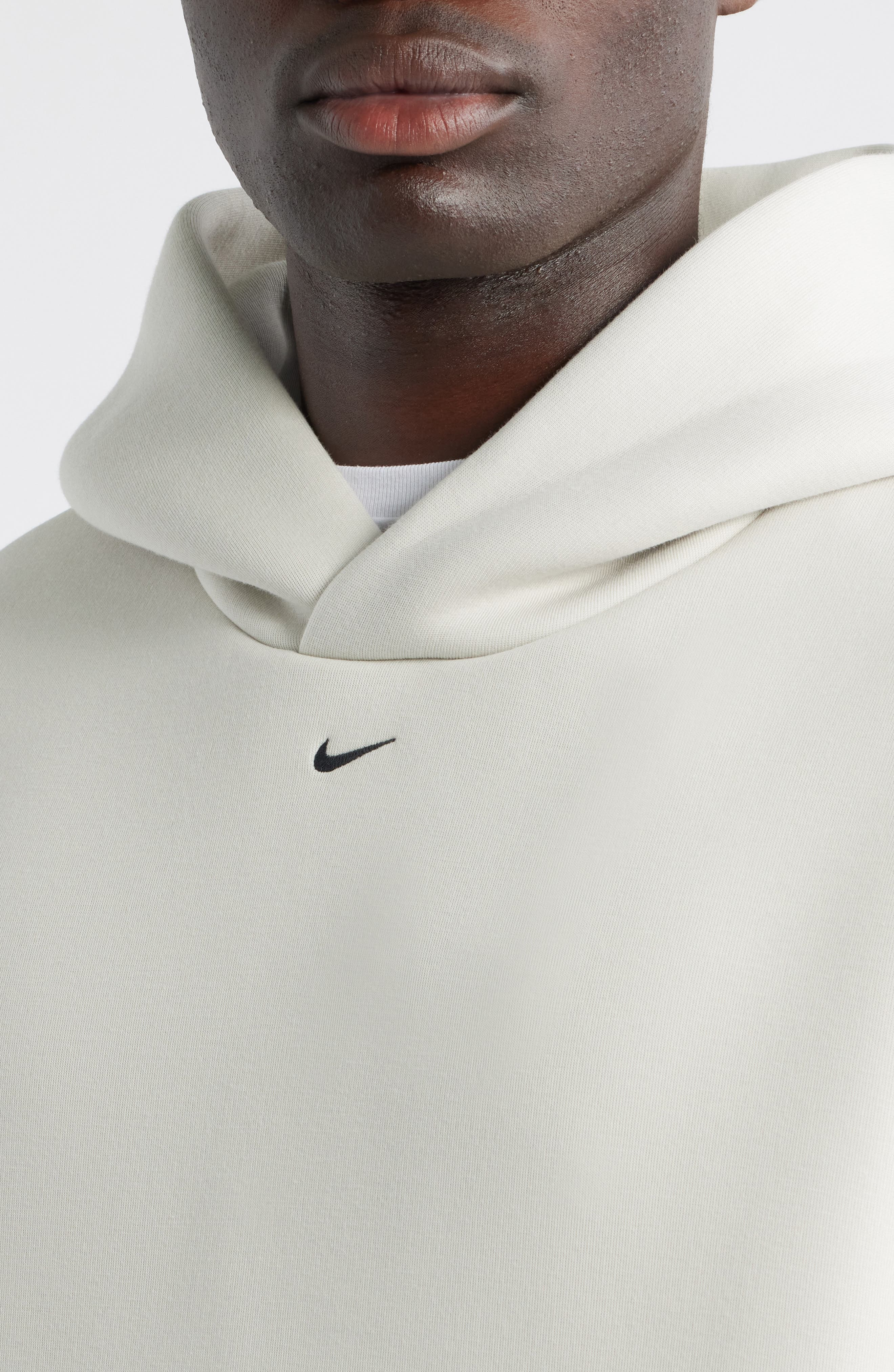 Nike Oversize Hoodie in Light Bone/Black at Nordstrom - 4