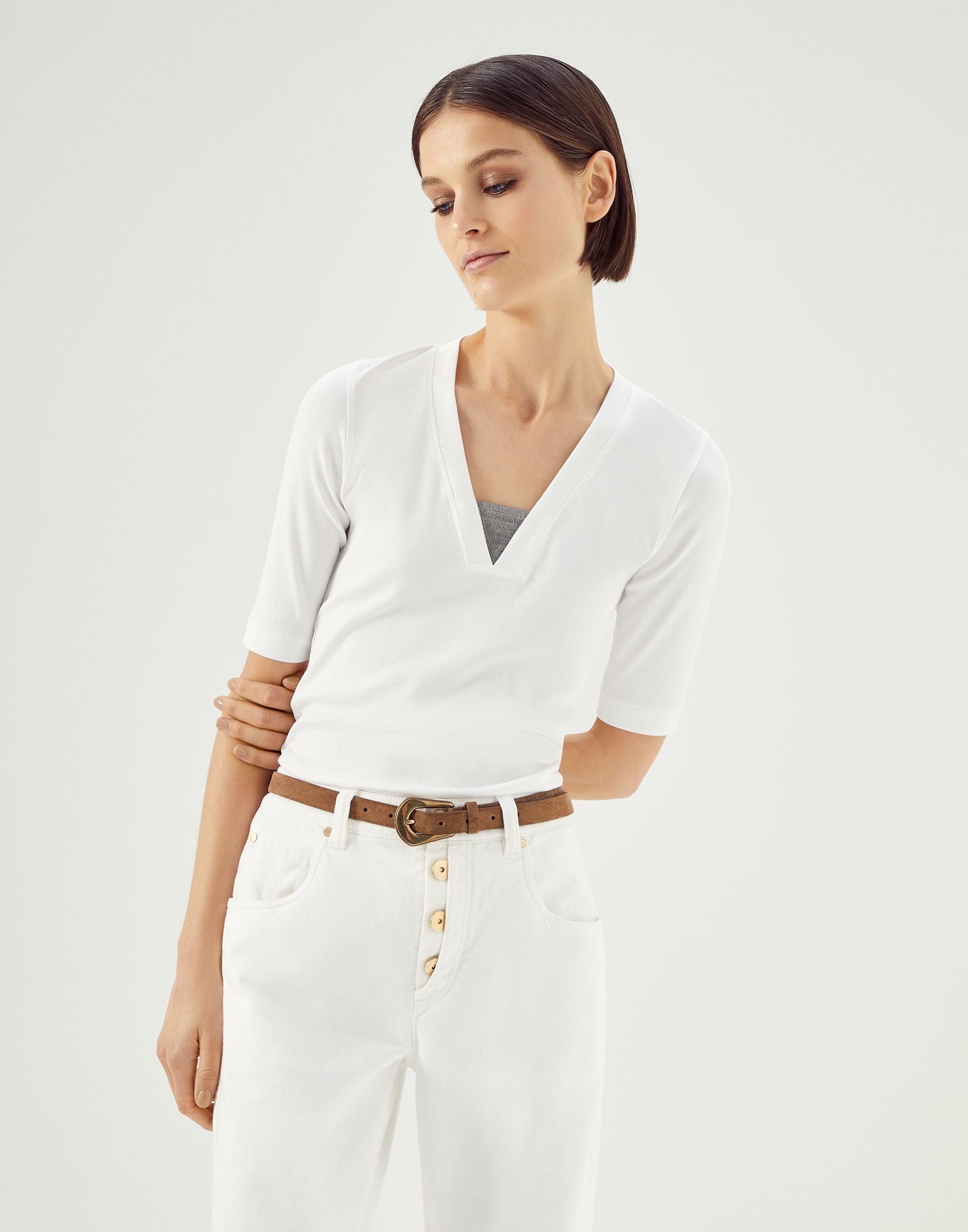 Suede calfskin belt - 3