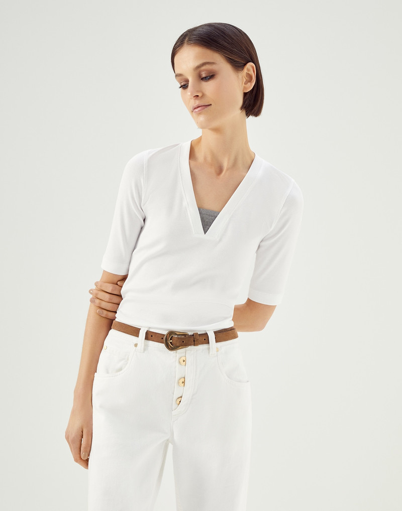 Brunello Cucinelli Suede calfskin belt outlook