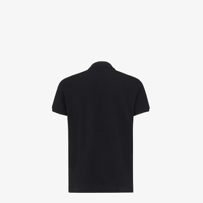 FENDI Black cotton polo shirt outlook