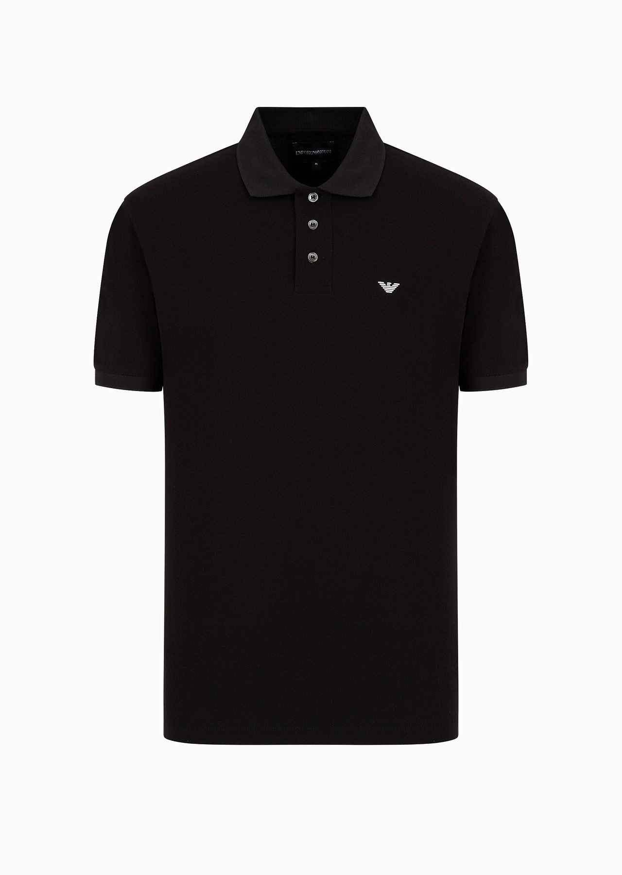 Mercerised piqué polo shirt with micro eagle - 1