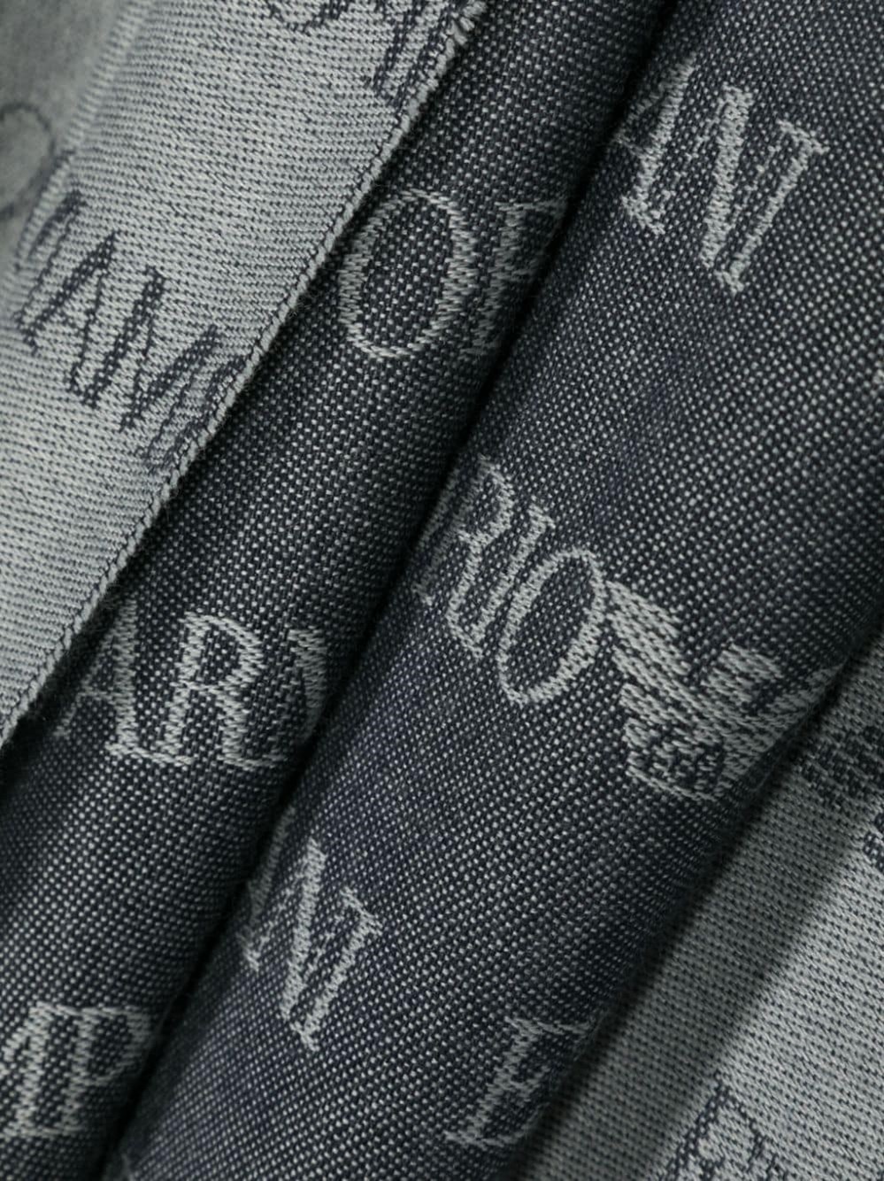 Allover logo wool blend scarf - 3