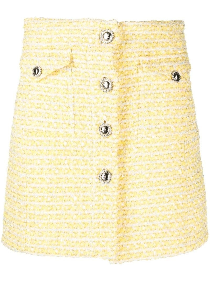 tweed button-up skirt - 1