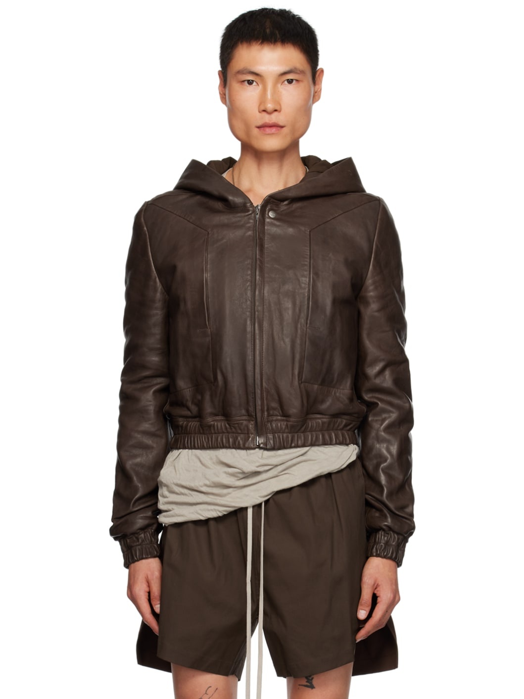 Brown Edfu Leather Jacket - 1