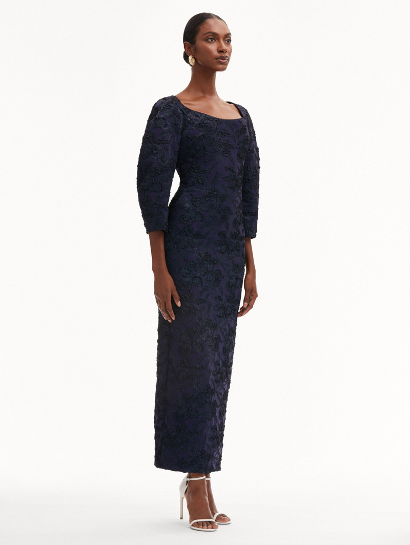 금속 오리치드 JACQUARD COLUM GOWN 4