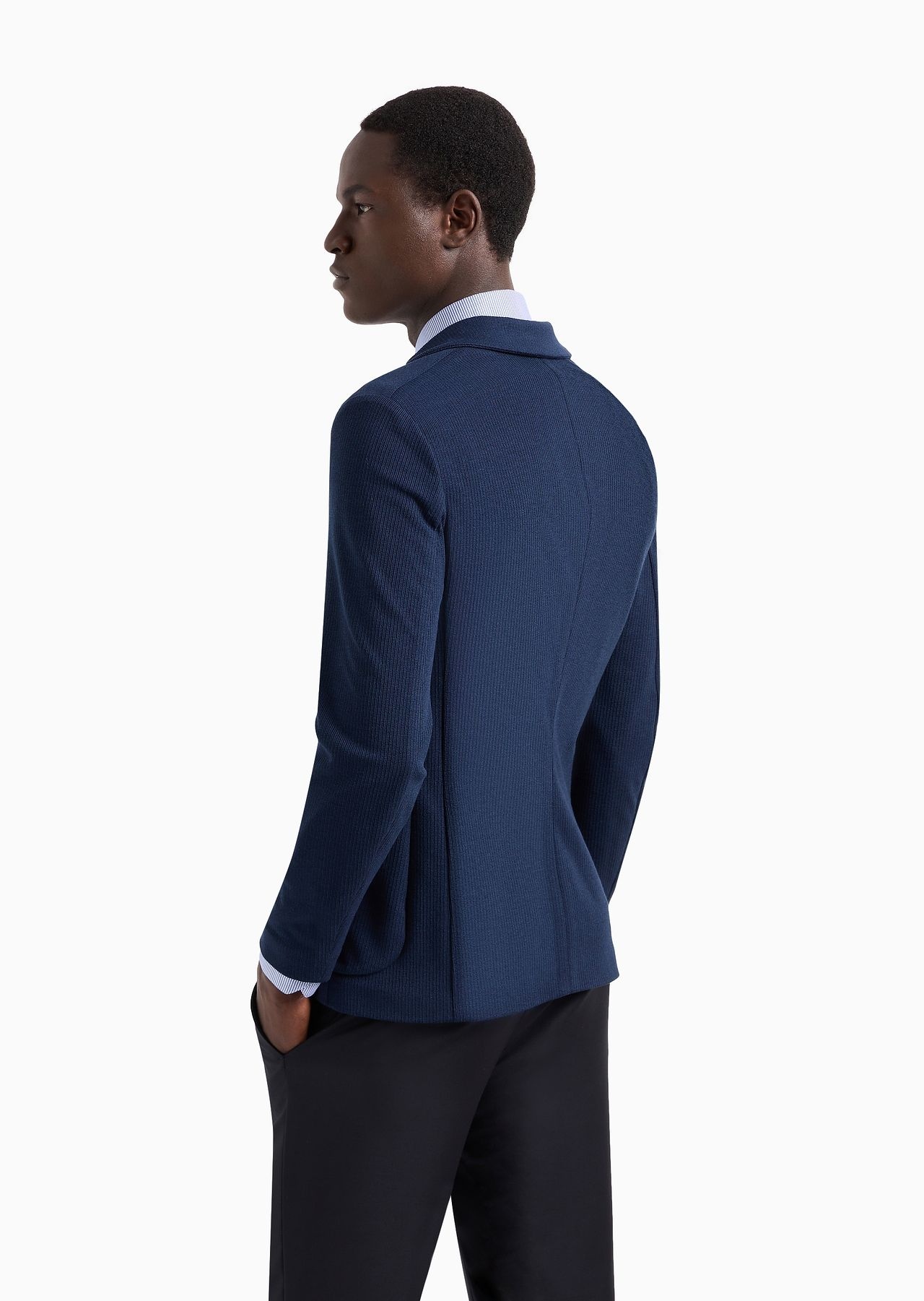 Upton Line single-breasted jacket in silk and cotton - 3