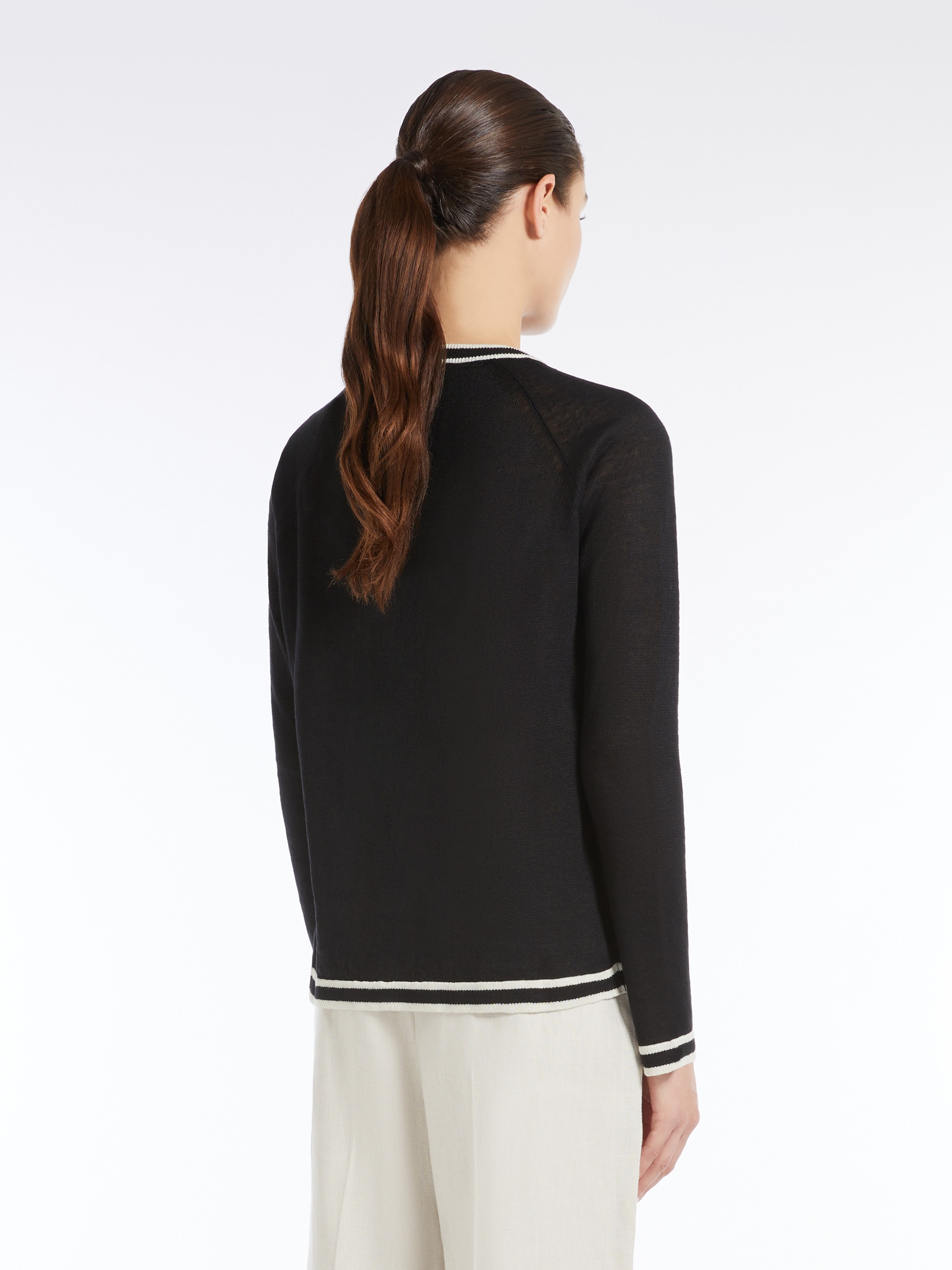 CANTI Striped linen yarn sweater - 4