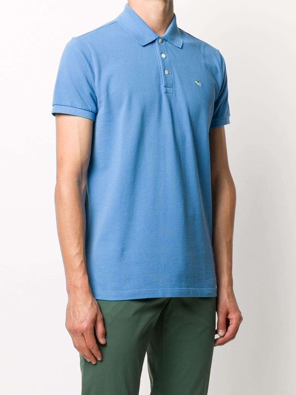 embroidered-logo polo shirt - 3