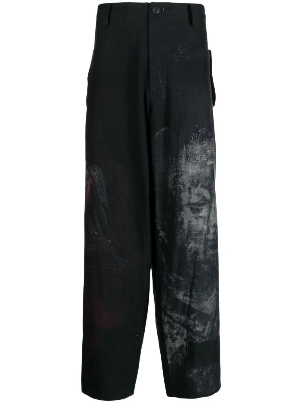 graphic-print wide-leg trousers - 1