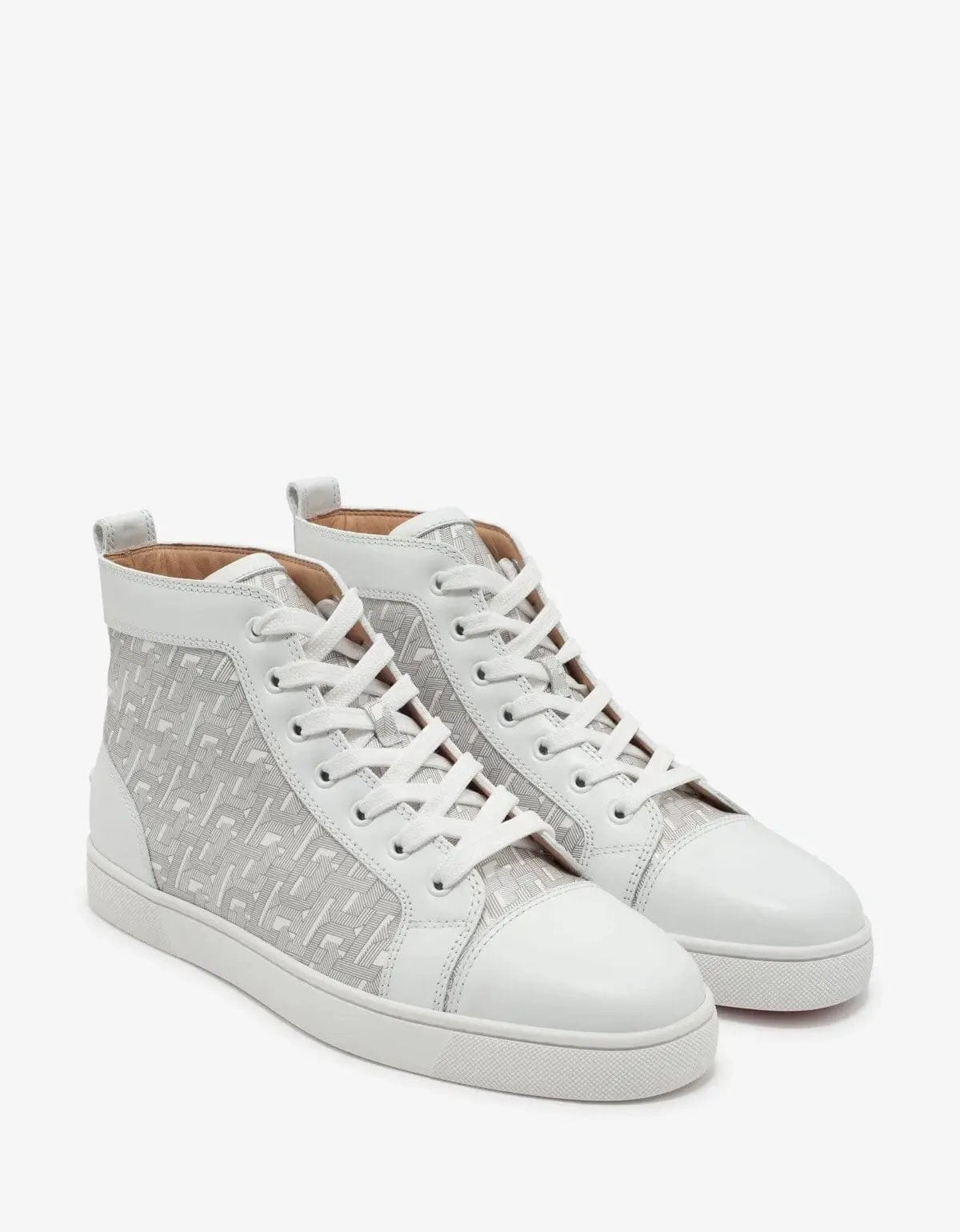 Christian Louboutin Louis CL Motif White High Top Trainers - 1