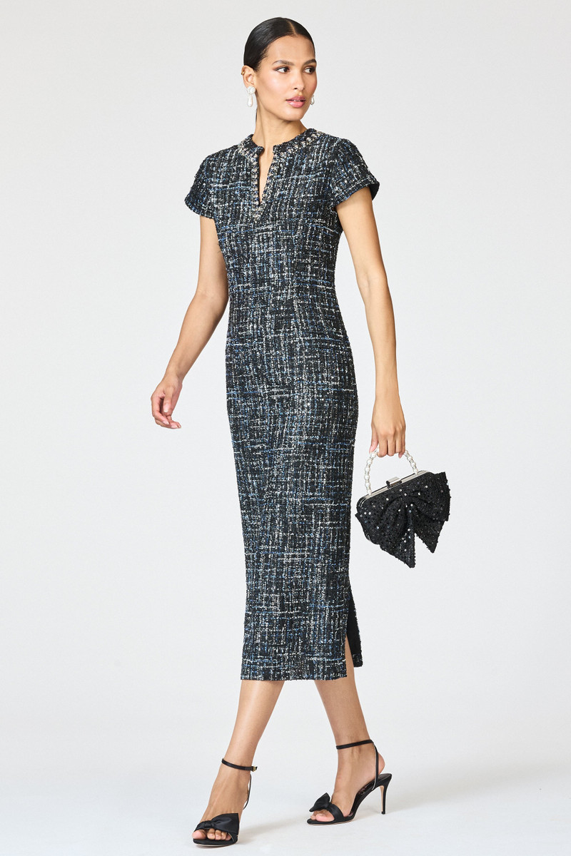 SACHIN & BABI EMBELLISHED LIZ DRESS - OBSIDIAN FROST outlook