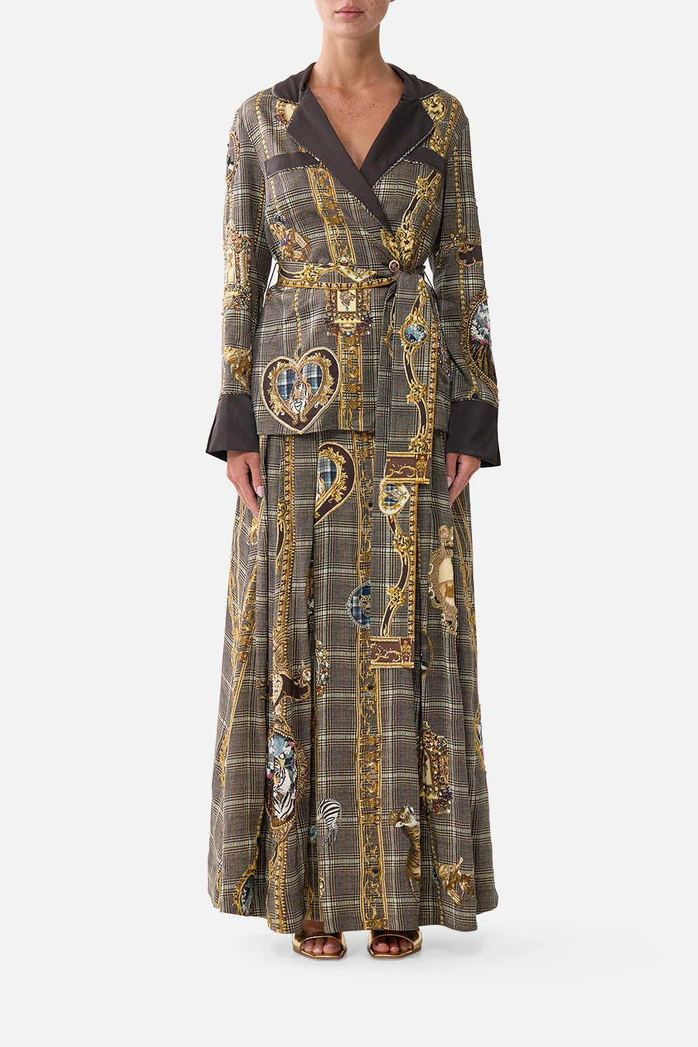 CORSET WAIST MAXI SKIRT ANIMALS IN THE PALACE - 1