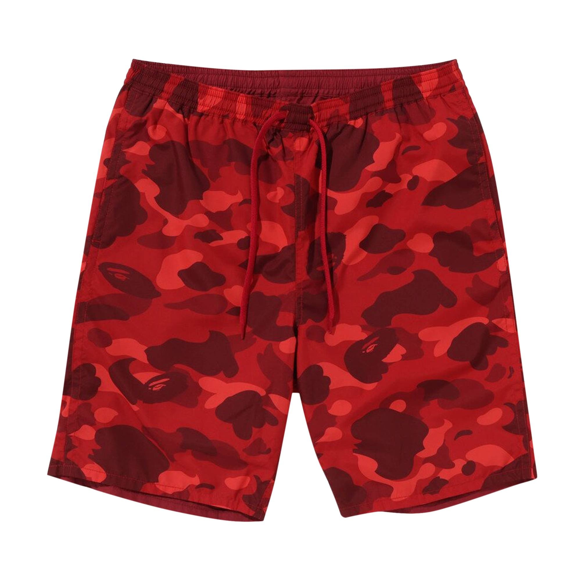 BAPE Color Camo Shark Reversible Shorts 'Red' - 1
