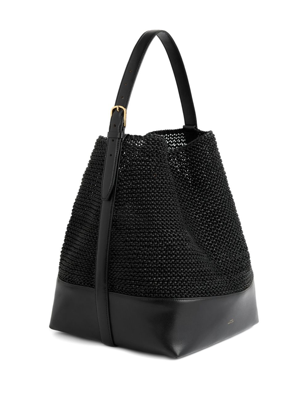 belted woven tote bag - 2