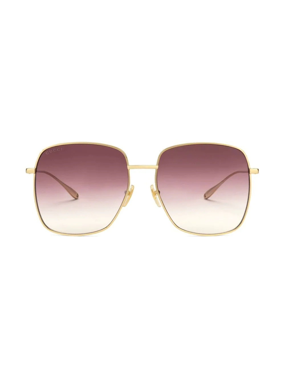 charm-detail square-frame sunglasses - 1