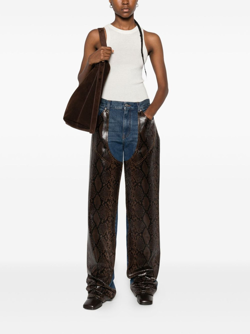 Stella McCartney snakeskin-panel jeans outlook