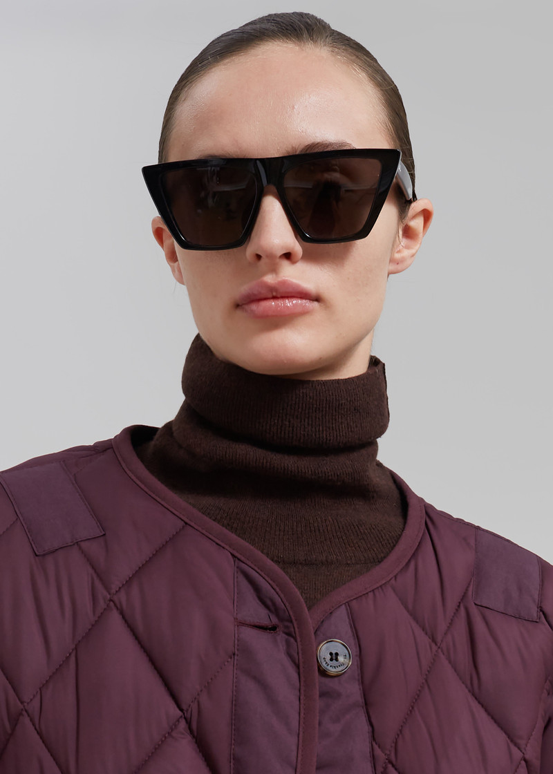 Teddy Quilted Jacket - Burgundy 7