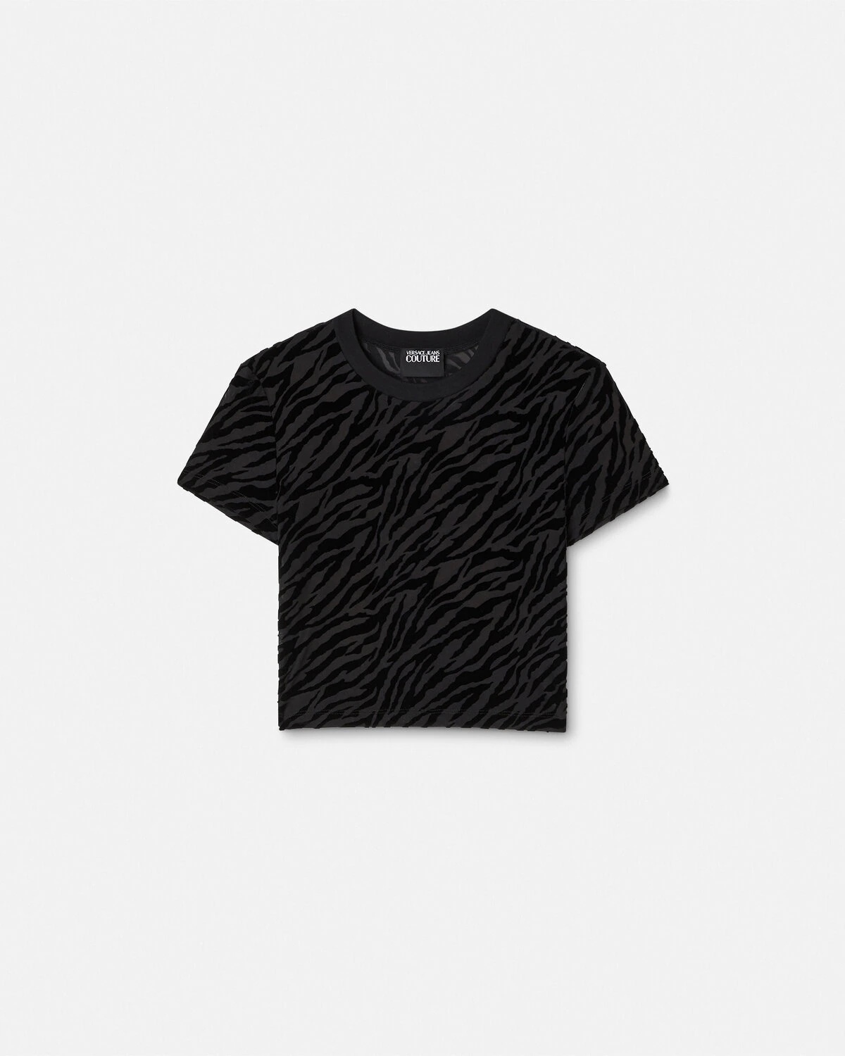 Zebra Devoré Crop T-Shirt - 1