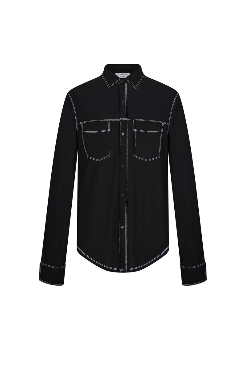 Fluid Jersey Button Down Shirt 1