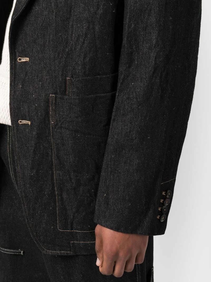 patch-pockets denim blazer 5
