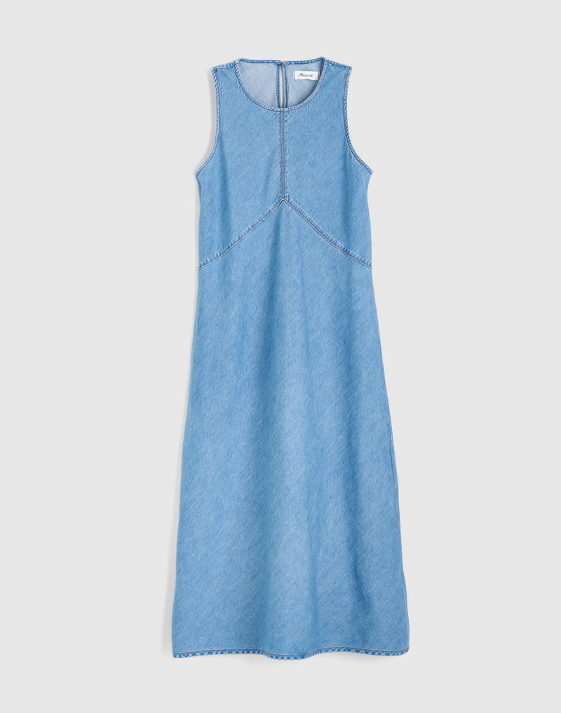Airy Denim Seamed Maxi Dress 1