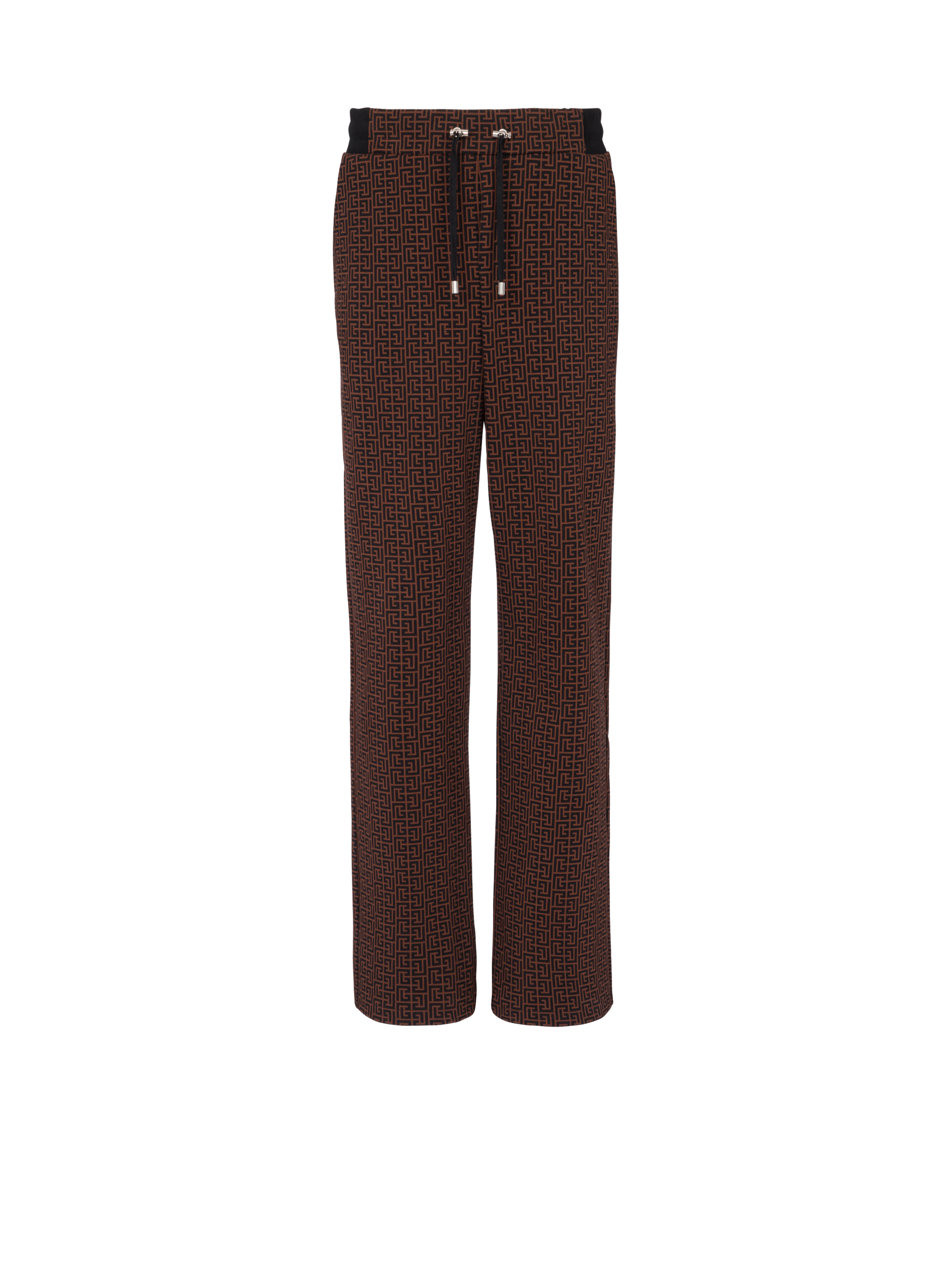 Monogrammed pyjama-style trousers - 1