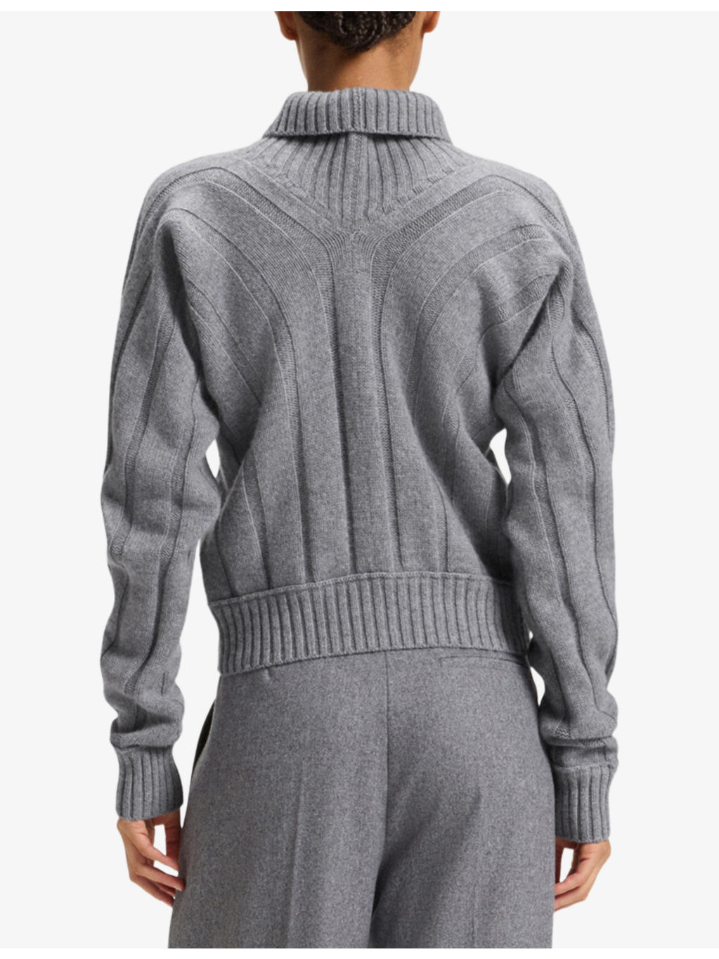 Roll-Neck Long-Sleeve Knitted Wool And Cashmere Jumper - 4