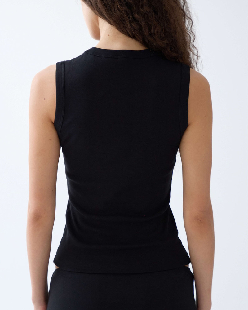 The Muse Tank: Cotton Jersey Black 5