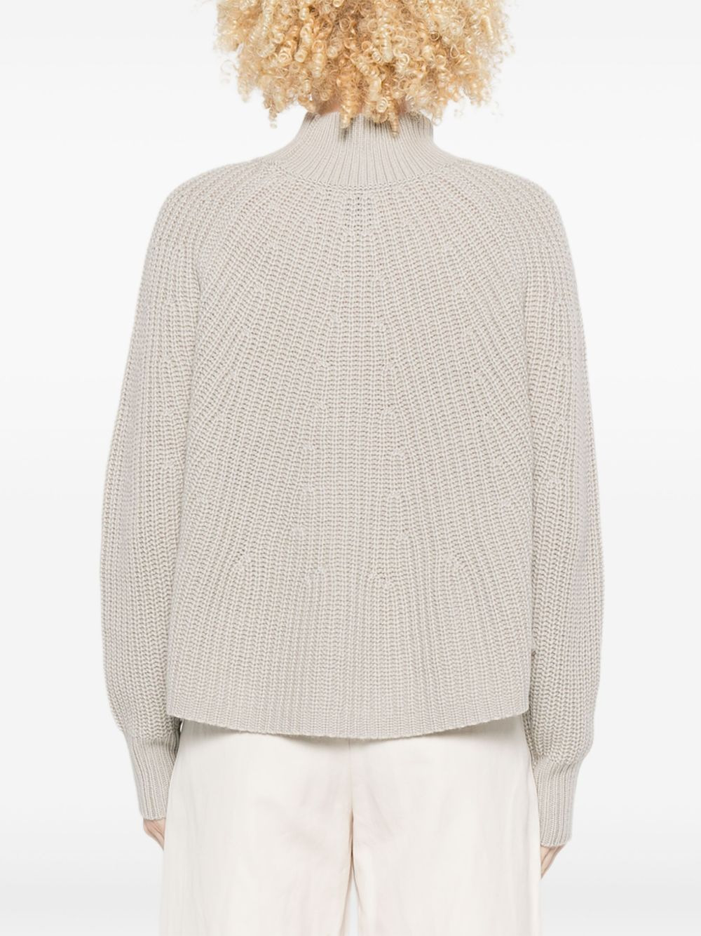 high-neck ribbed-knit sweater - 4