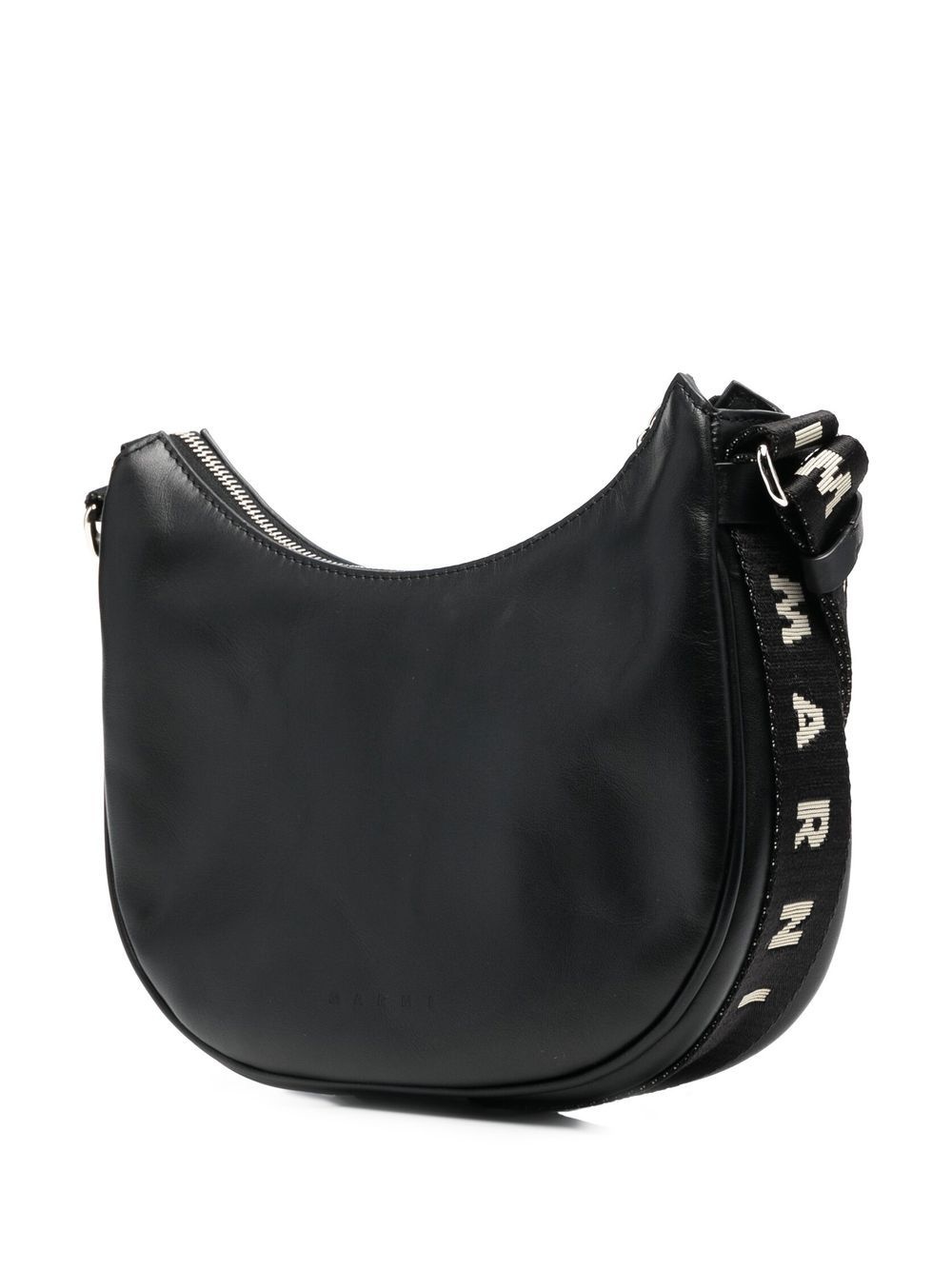 logo-strap leather shoulder bag - 3