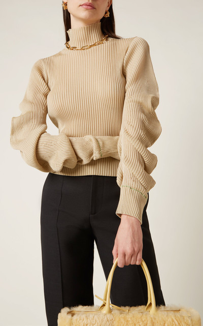 Bottega Veneta Lightweight Spirals Knit Sweater brown outlook