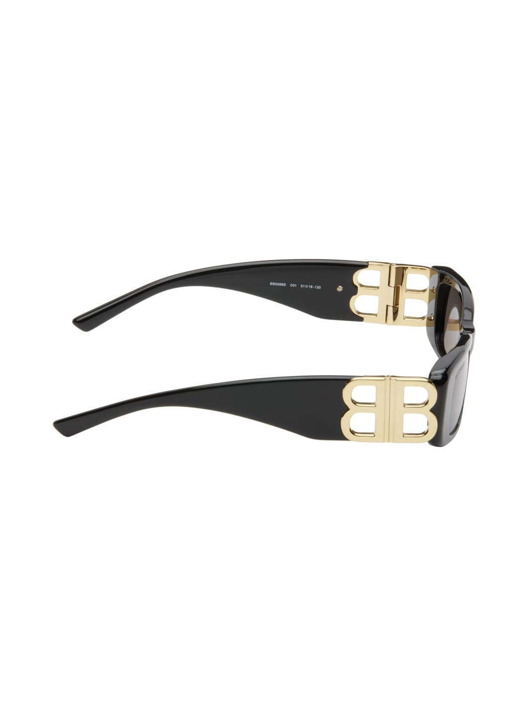 Black Dynasty Rectangle Sunglasses - 2