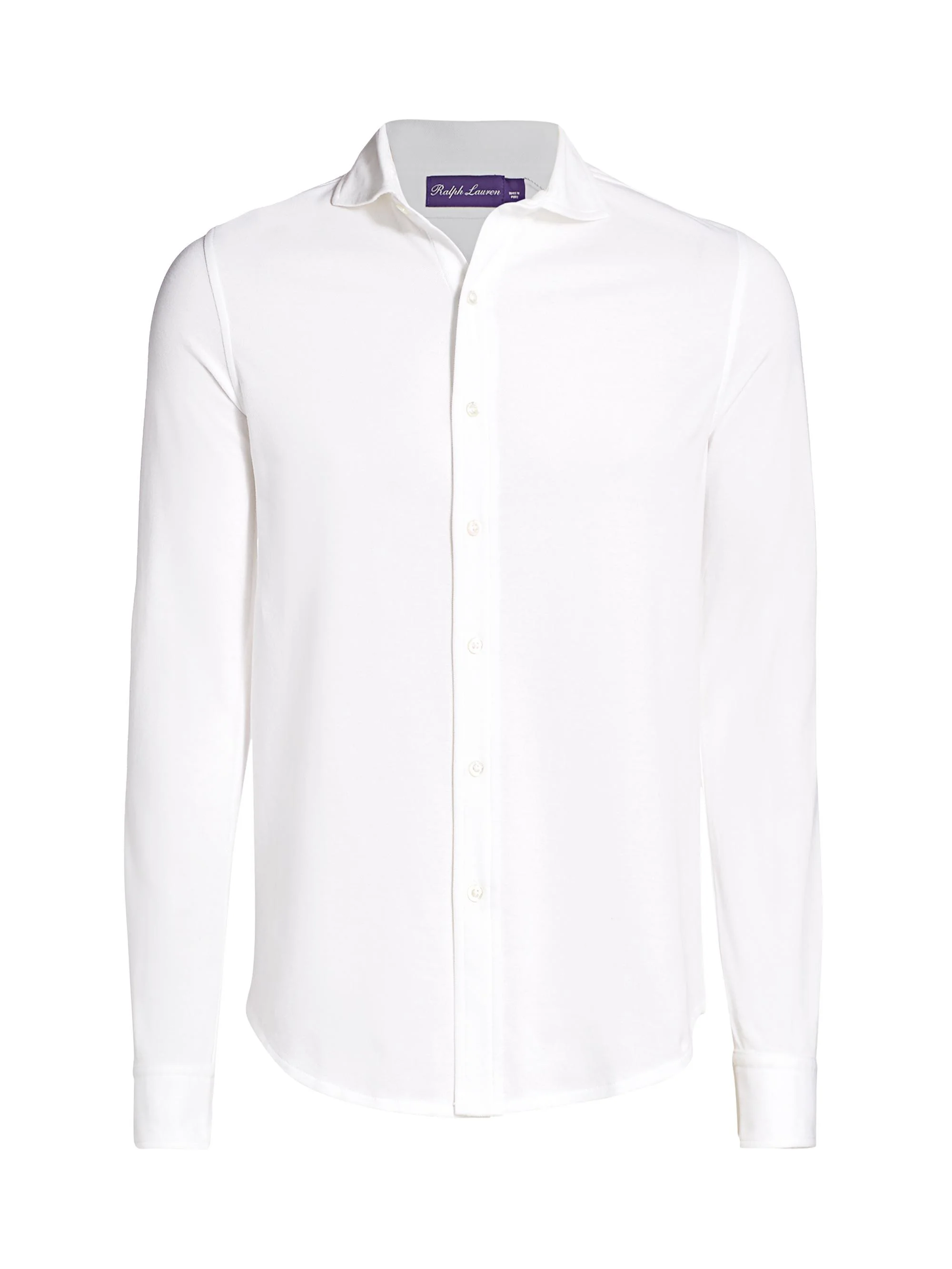 Men's Down Collar Shirt - White - 1