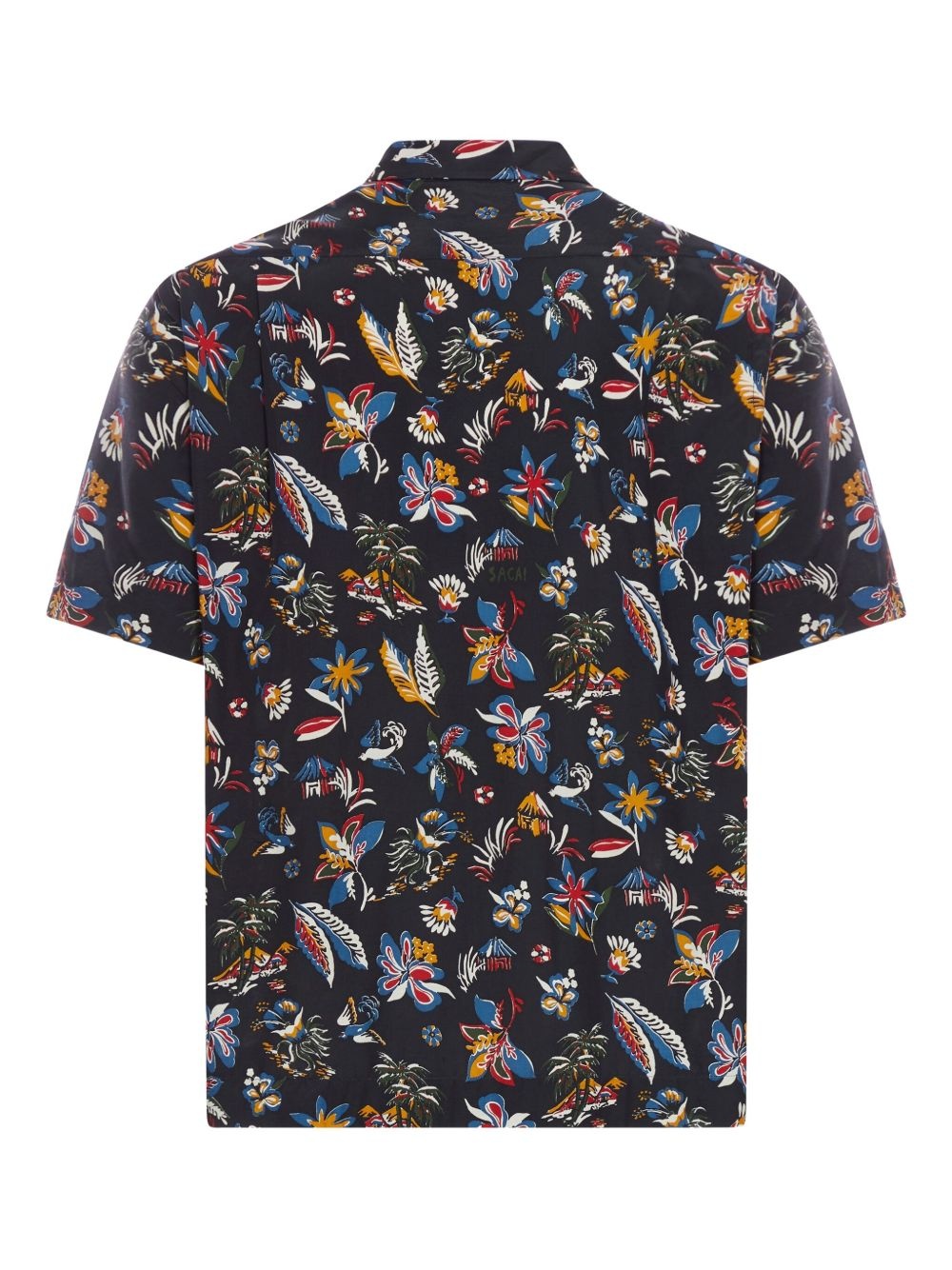 floral print short-sleeve shirt - 2
