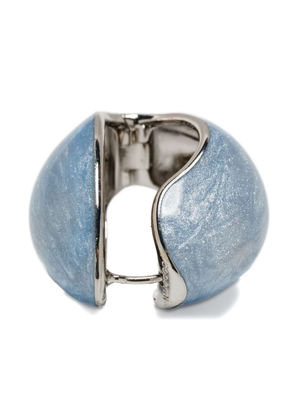 lacquered creole earrings - 2