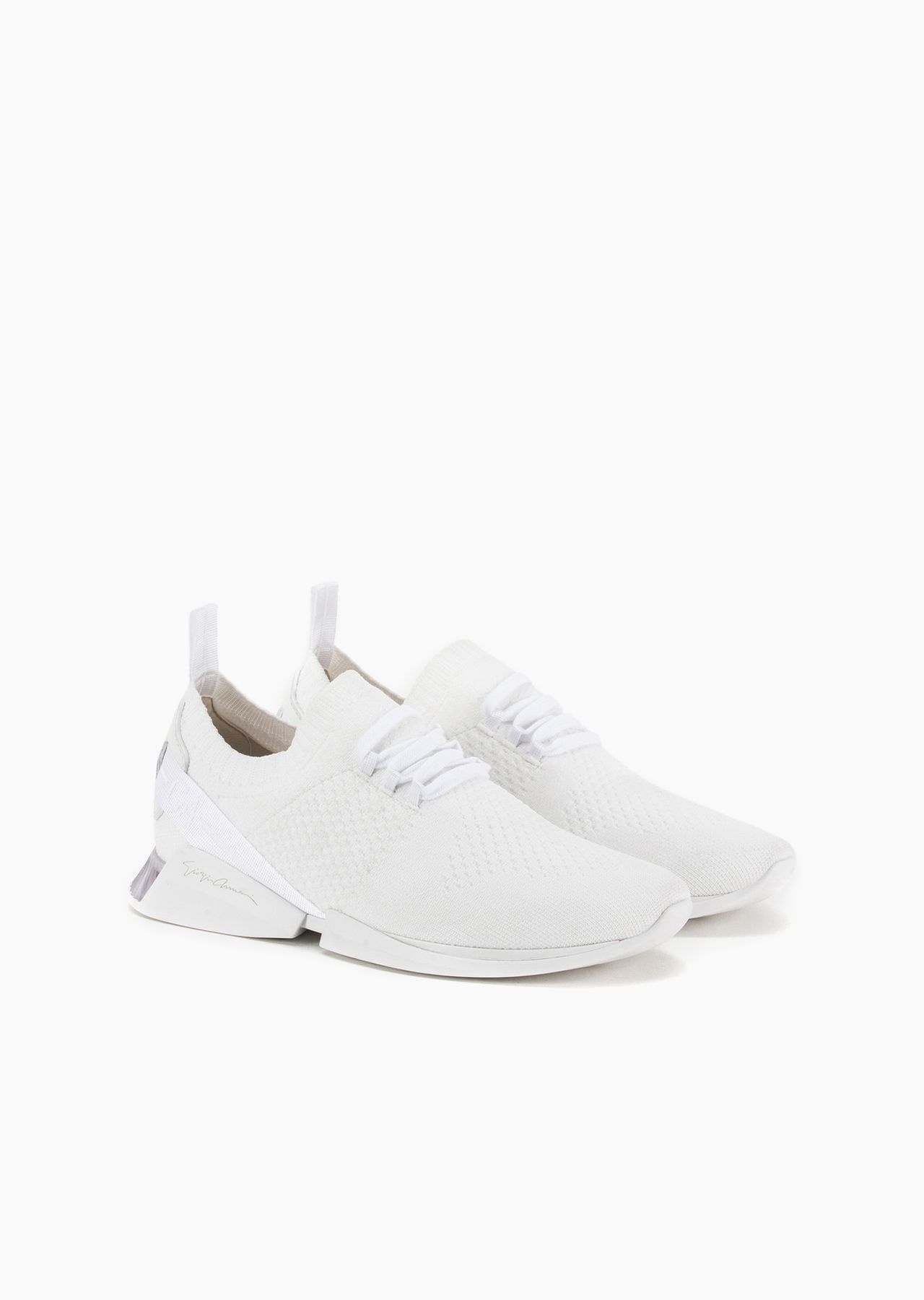 Lace-up fabric sneakers with leather details - 2