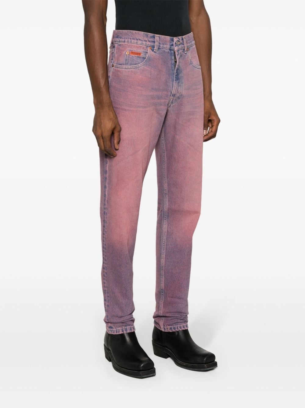 overdyed straight-leg jeans - 4